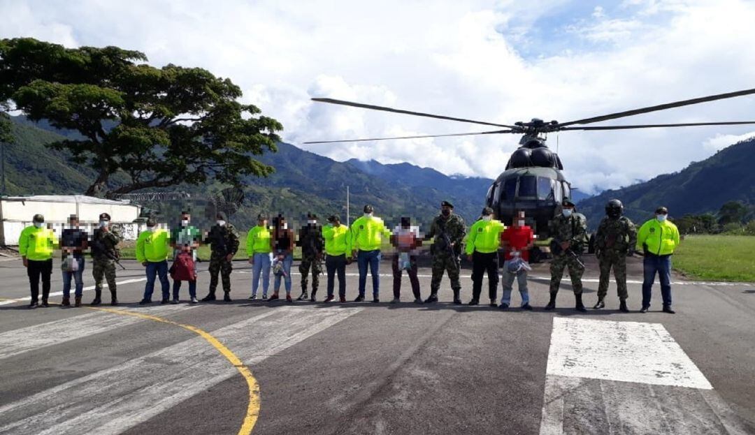 Presuntos disidentes de las Farc capturados en Planadas - Tolima