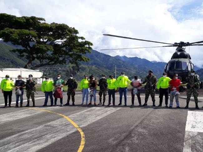Presuntos disidentes de las Farc capturados en Planadas - Tolima