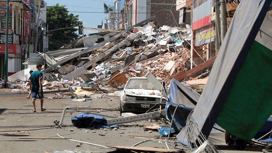 Terremoto en Ecuador. Foto: Externos COLPRENSA ©
