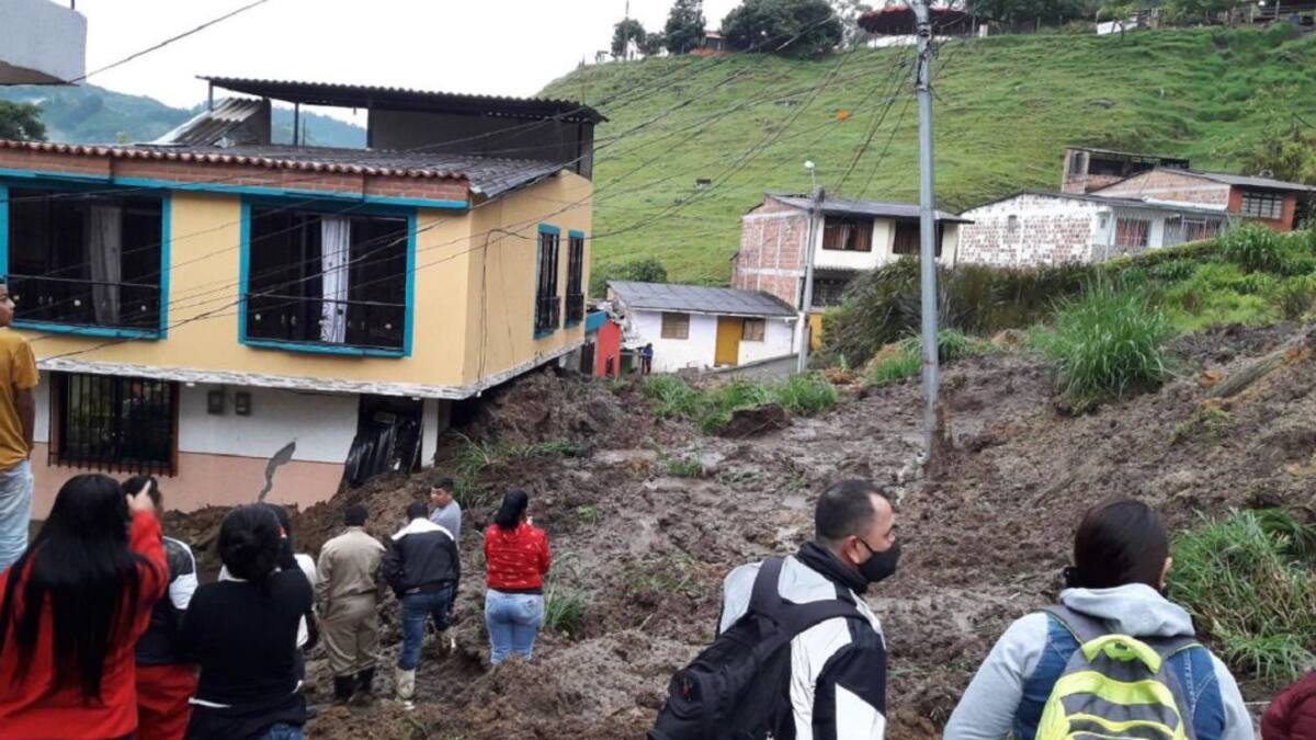 Deslizamiento en Chinchiná deja seis viviendas afectadas