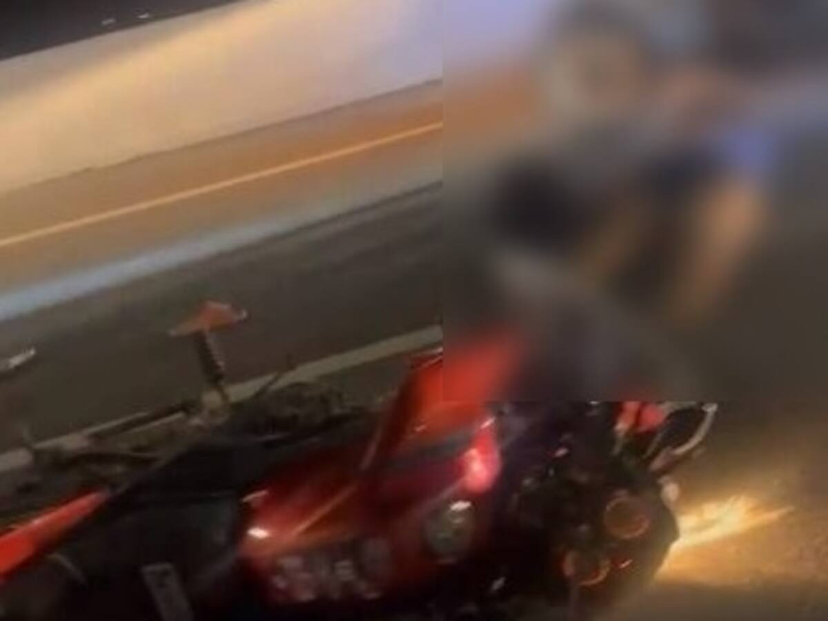 Choque de motocicletas dejó dos heridos en el viaducto de la Ciénaga de la Virgen