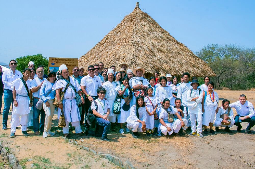 La apertura de la Kankurwa se realizó con presencia de autoridades indígenas . Universidad del Magdalena