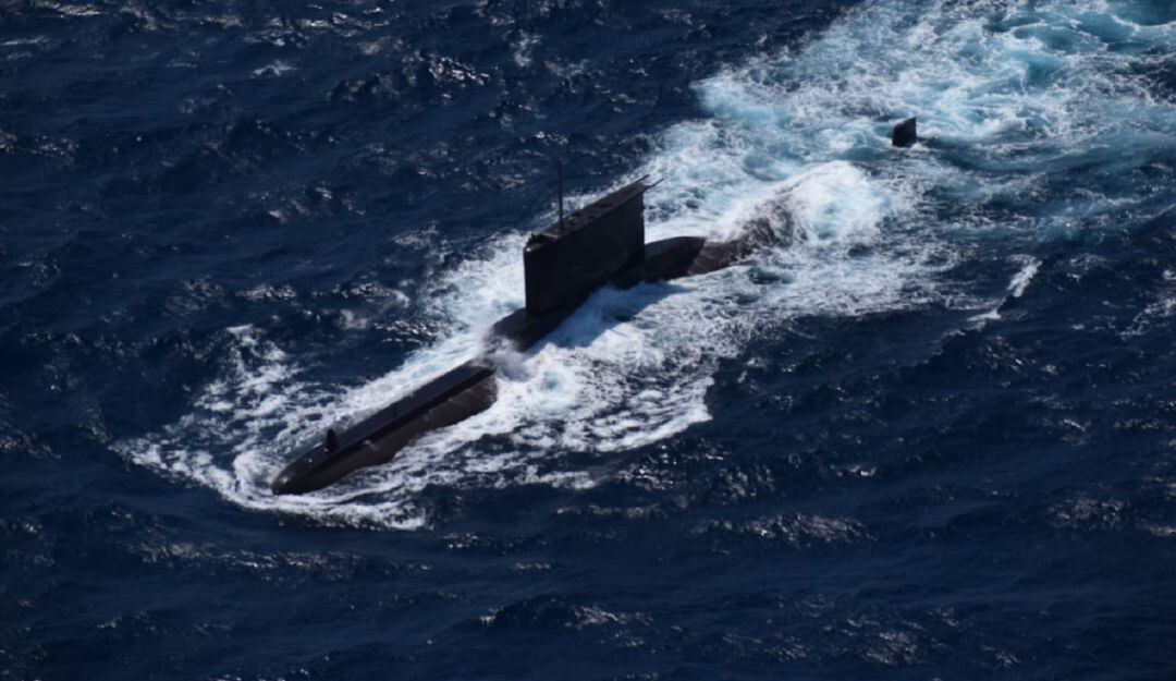 En los ejercicios de entrenamiento participa por primera vez un submarino nuclear a 70 millas náuticas (130 kilómetros) de Cartagena
