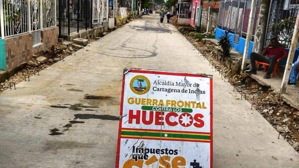 Avanza la pavimentación de la Carrera 60, en el sector Ricaurte en Cartagena