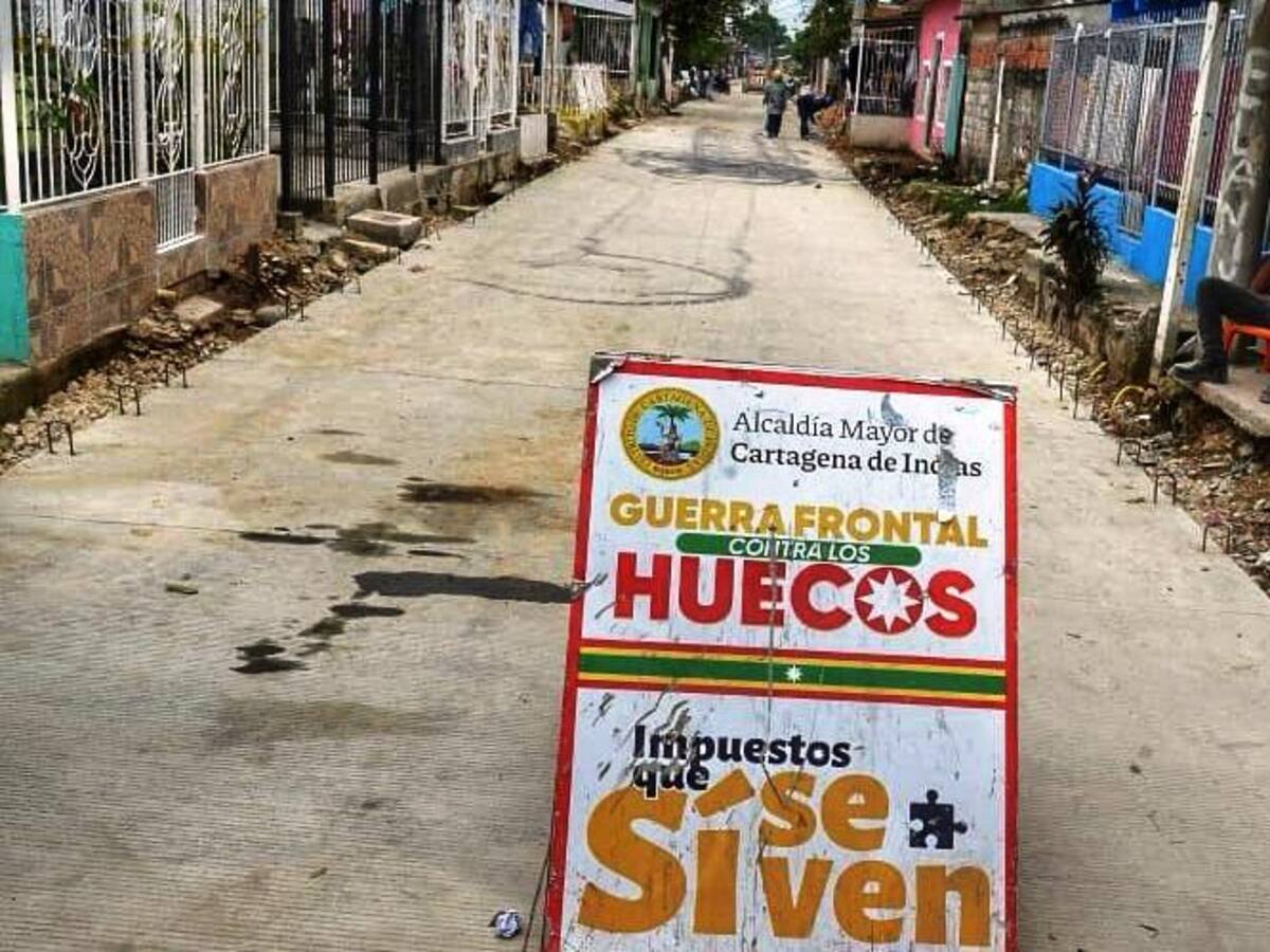 Avanza la pavimentación de la Carrera 60, en el sector Ricaurte en Cartagena