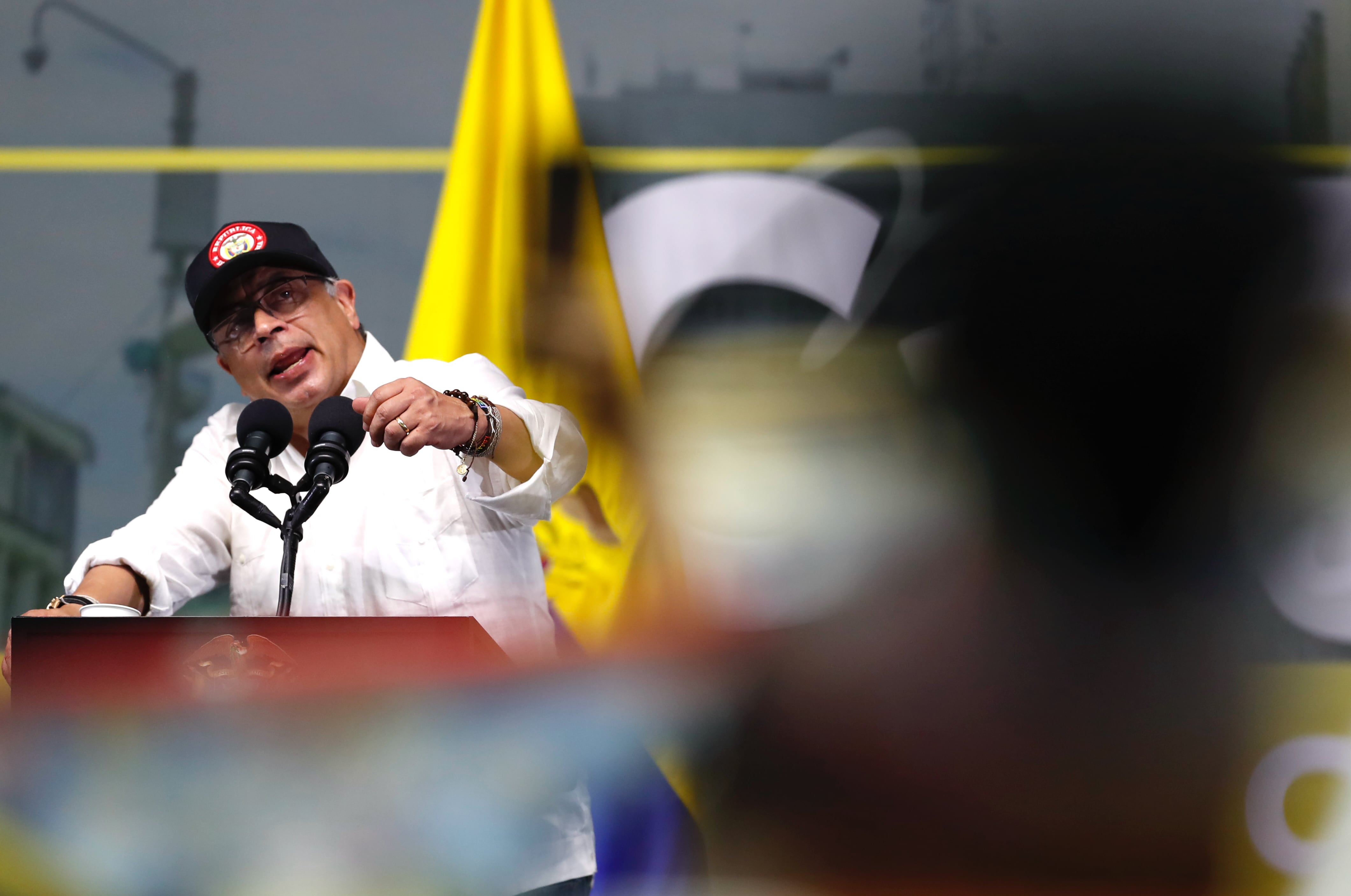 AME5305. CALI (COLOMBIA), 10/05/2024.- El presidente de Colombia Gustavo Petro habla durante la Asamblea Popular Por La Paz y La Vida este viernes, en Cali (Colombia). EFE/Ernesto Guzmán