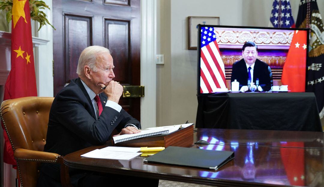 Los mandatarios de Estados Unidos y China tuvieron una cumbre virtual en noviembre de 2021