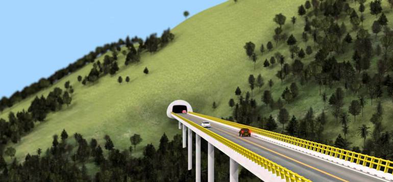 Diseños del túnel del Toyo en Antioquia