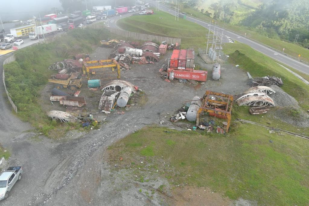 Predio el Hoyo ubicado en la vía la línea en Quindío. Foto Cortesía Invías