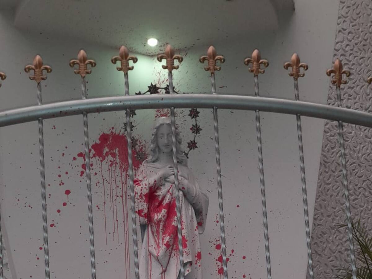 Indignación por ataque a imagen de la Virgen en Convento de la ‘Monjitas Negras’ de Ibagué