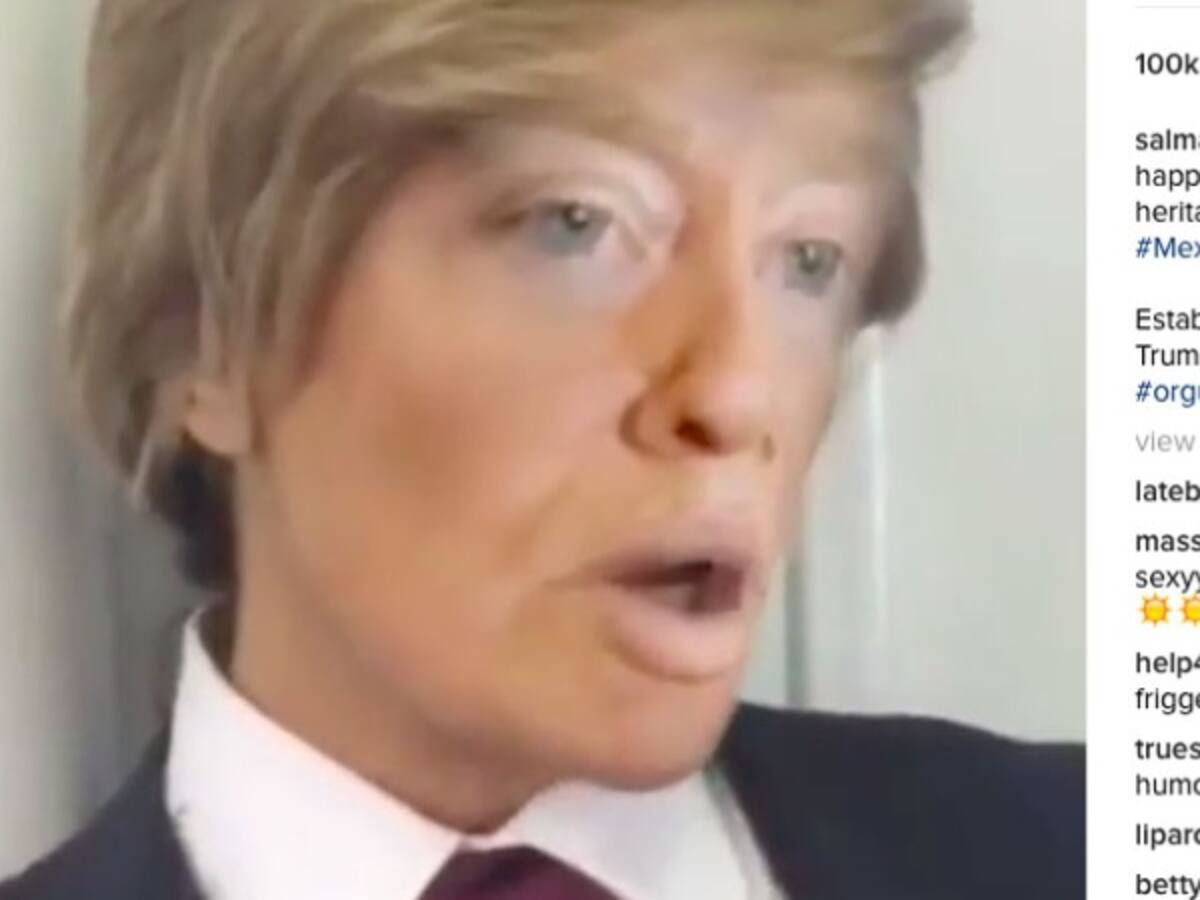 ¿Qué pasaría si Donald Trump fuera latino?: la broma de Salma Hayek