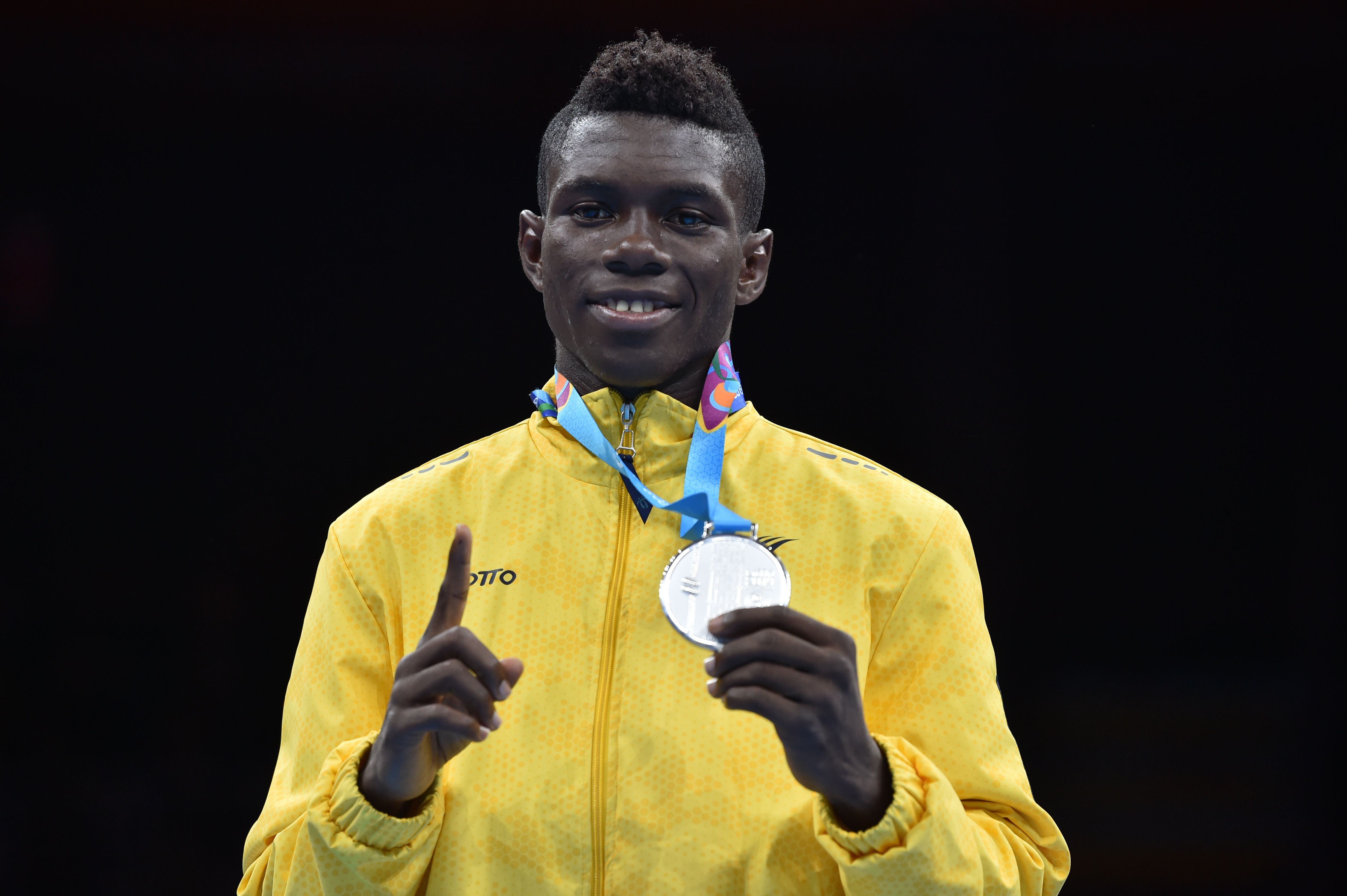 Yuberjen Martínez, boxeador y medallista olímpico colombiano. (Photo by Cris BOURONCLE / AFP)        (Photo credit should read CRIS BOURONCLE/AFP via Getty Images)