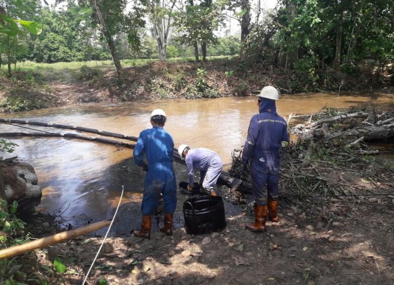 Limpieza a orillas del rio. Foto Recreativa