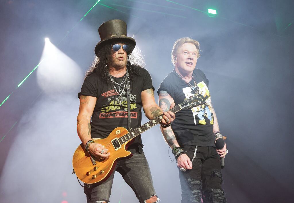 Slash y Axl Rose, de Guns N' Roses. (Photo by Kevin Mazur/Getty Images for Power Trip)