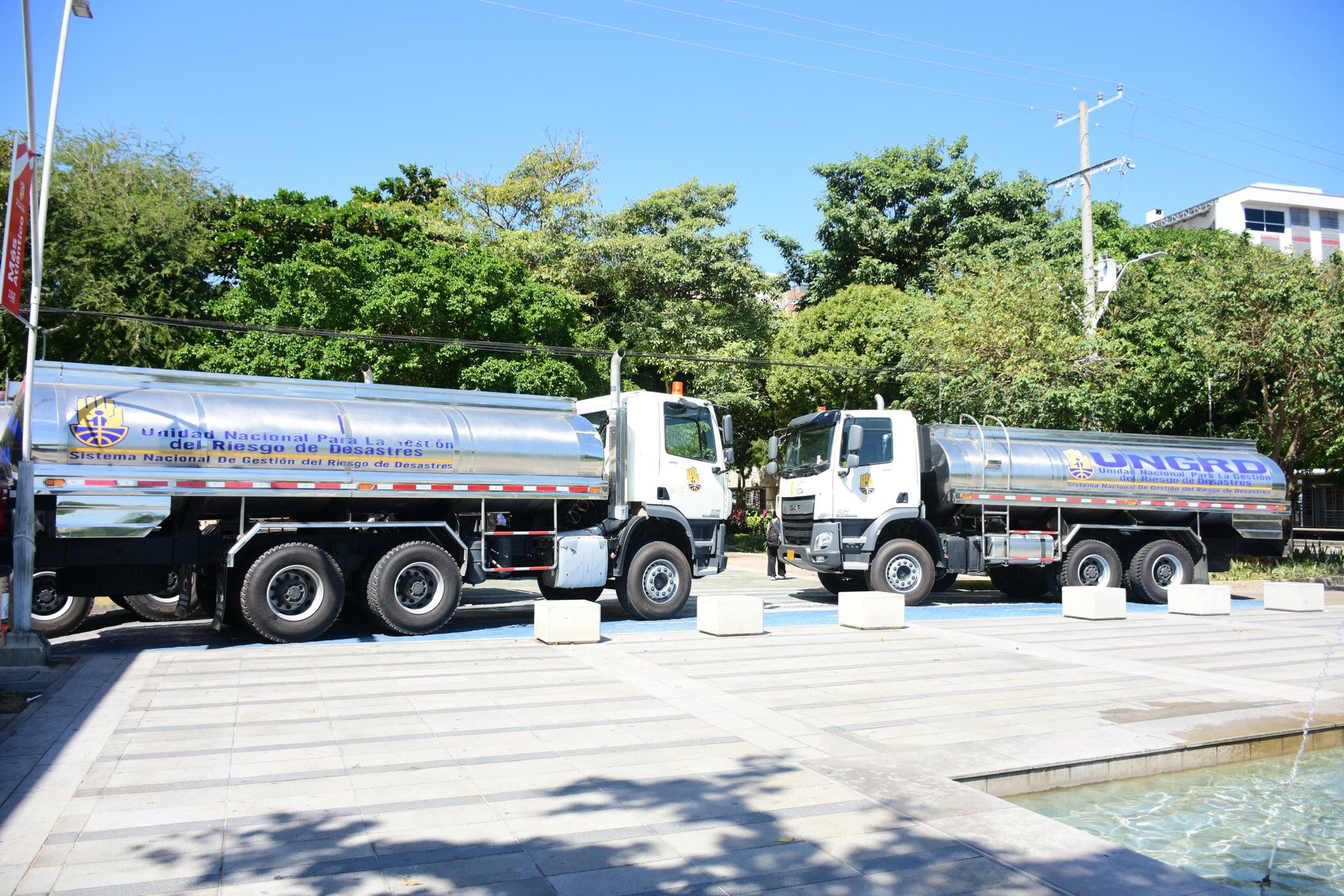 Carrotanques que llegaron al Atlántico: cortesía Gobernación.