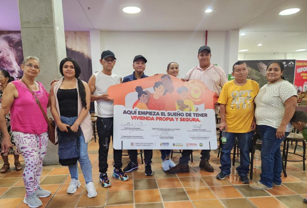 Beneficiarios del proyecto de reasentamiento - Gobernación de Risaralda