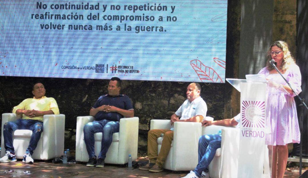 Siete ex combatientes de las AUC hicieron personalmente, 'confesiones', reconocimientos de su accionar en el Caribe