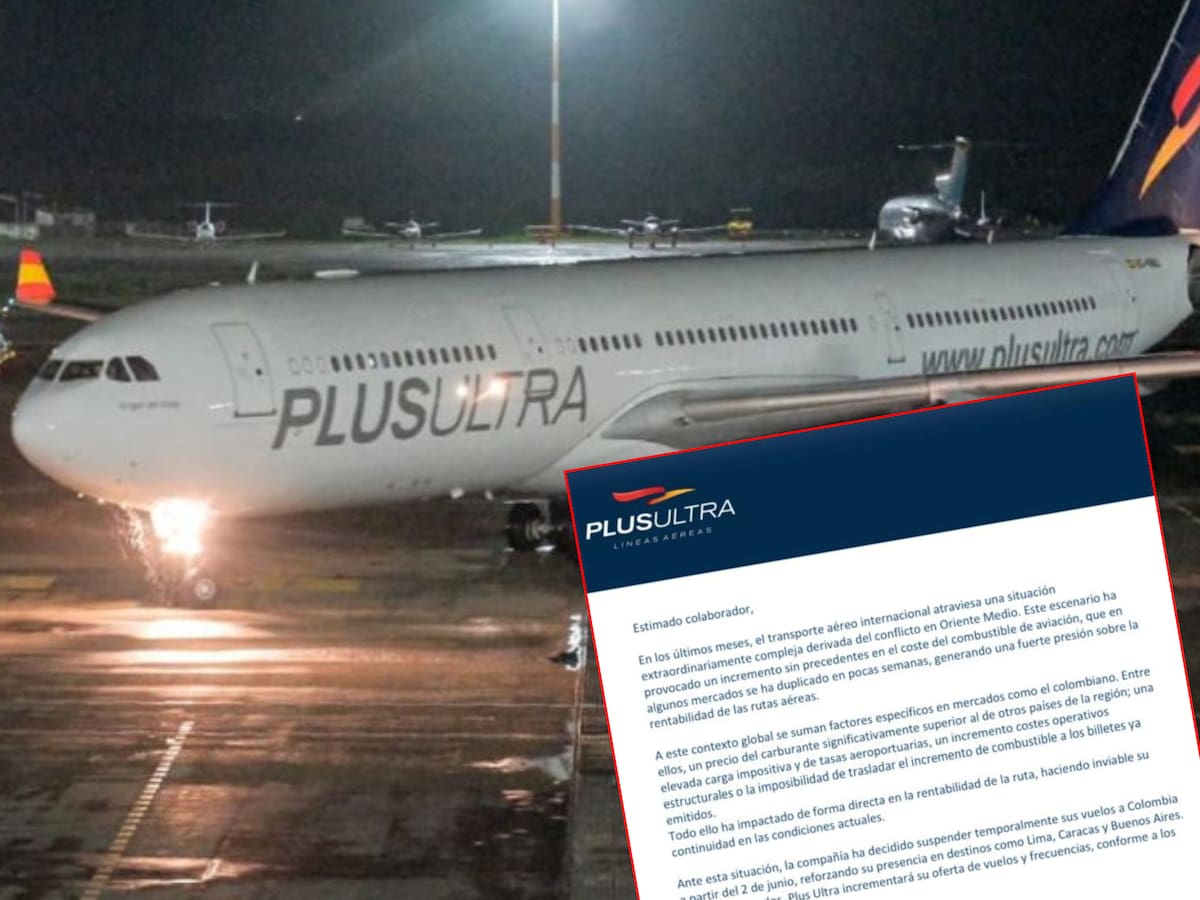 Aerolínea Plus Ultra suspende operaciones temporalmente en Colombia por alto precio del combustible