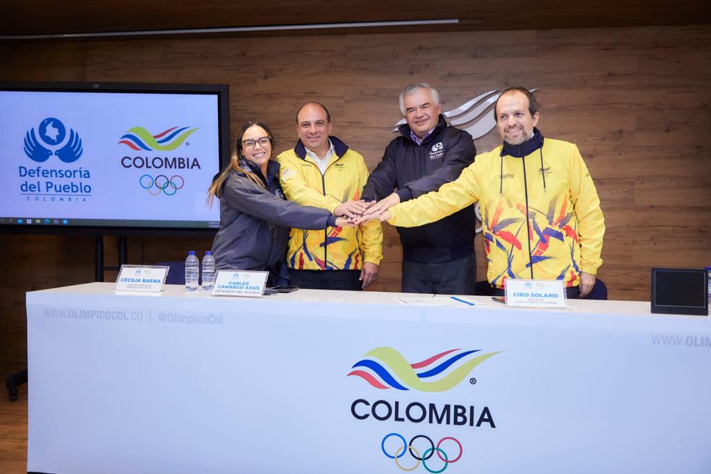 Capacitarán en derechos humanos a deportistas olímpicos. Cortesía Defensoría del Pueblo