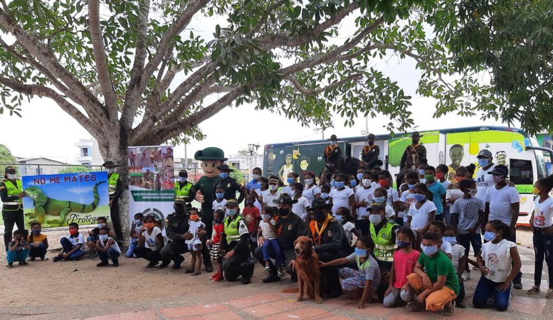 La actividad fue adelantada por la Policía Metropolitana de Cartagena y algunas de sus especialidades