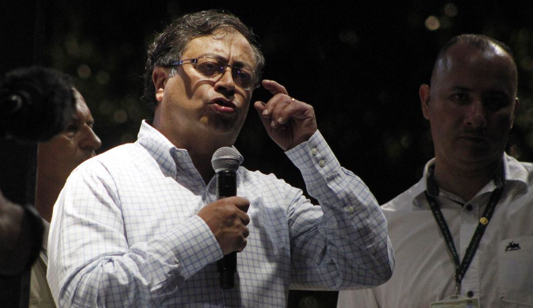 El candidato Gustavo Petro en su campaña 