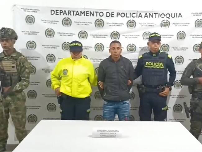 El hombre fue capturado en el municipio de Argelia, Antioquia. Foto: Fiscalía.