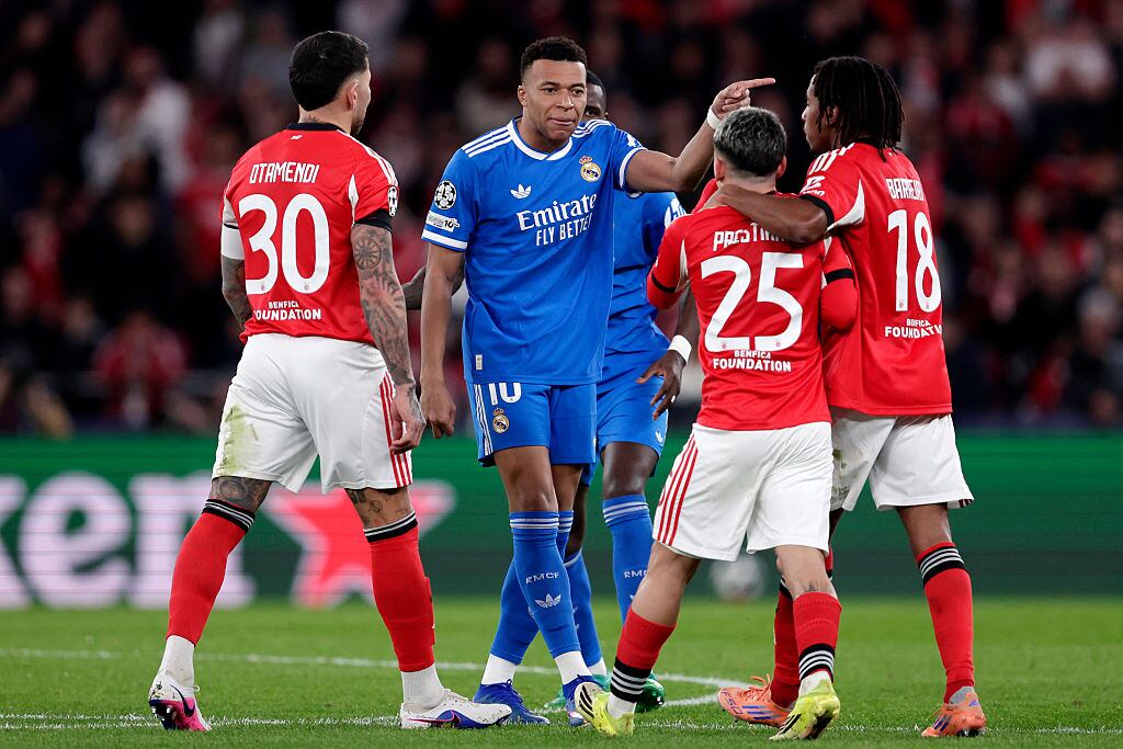 Mbappé exige que jugador de Benfica sea suspendido de Champions por actos racistas contra Vinícius(Photo by Eric Verhoeven/Soccrates/Getty Images)