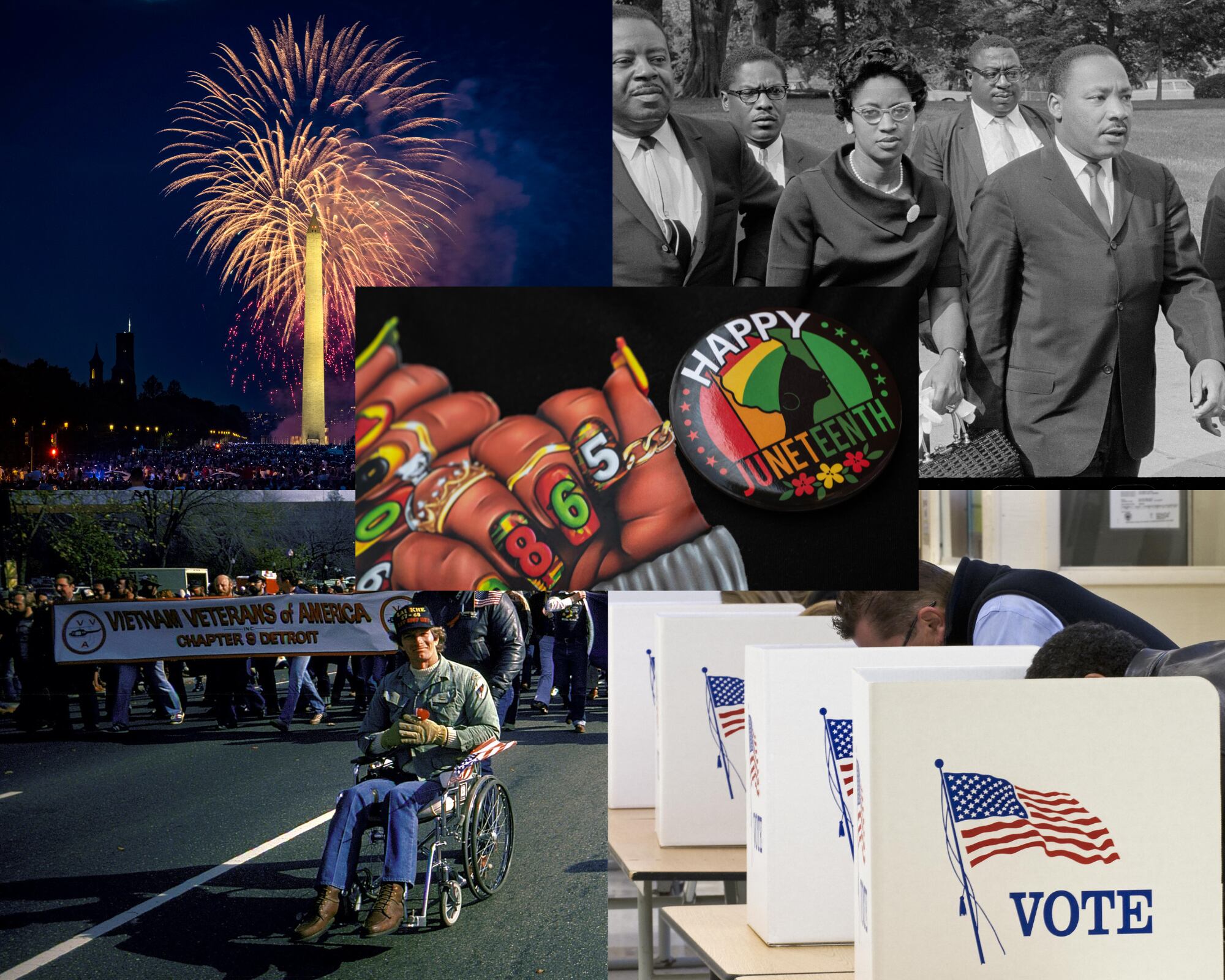 A lo largo del año, Estados Unidos conmemora 11 días festivos o feriados. En la primera mitad del año se conmemoran distintos hechos como el Día de Martin Luther King o el Día de los Caídos.
(Foto: Getty / Caracol Radio)