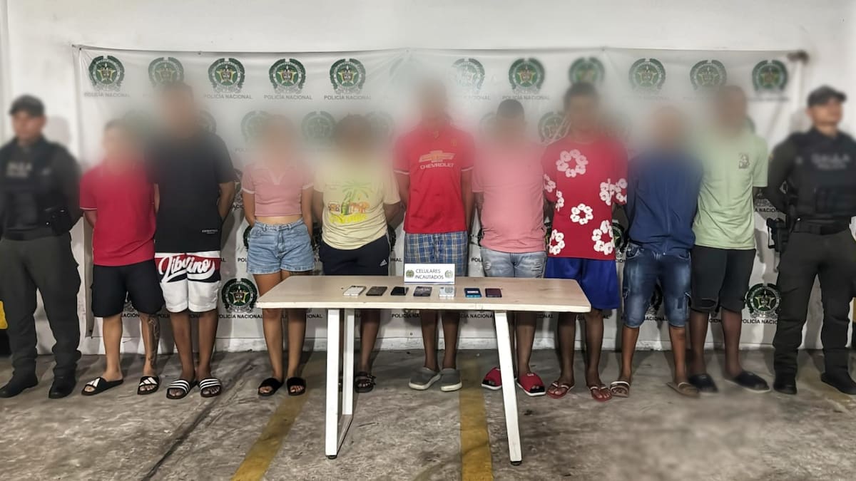 Golpe a “Los Costeños”: capturan a nueve presuntos extorsionistas
