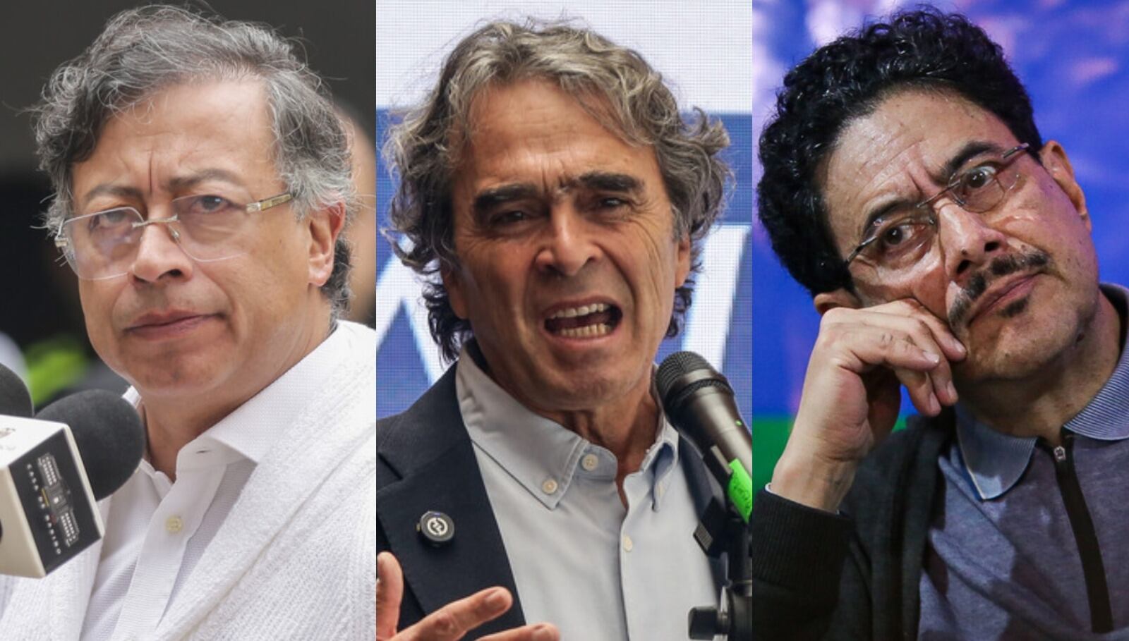 Gustavo Petro, Sergio Fajardo e Iván Cepeda. Fotos: (Colprensa - Catalina Olaya) / / (Colprensa-Catalina Olaya) / (Colprensa - Cristian Bayona)
