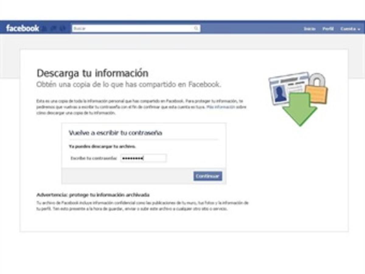 Haga un 'backup' de su información de Facebook