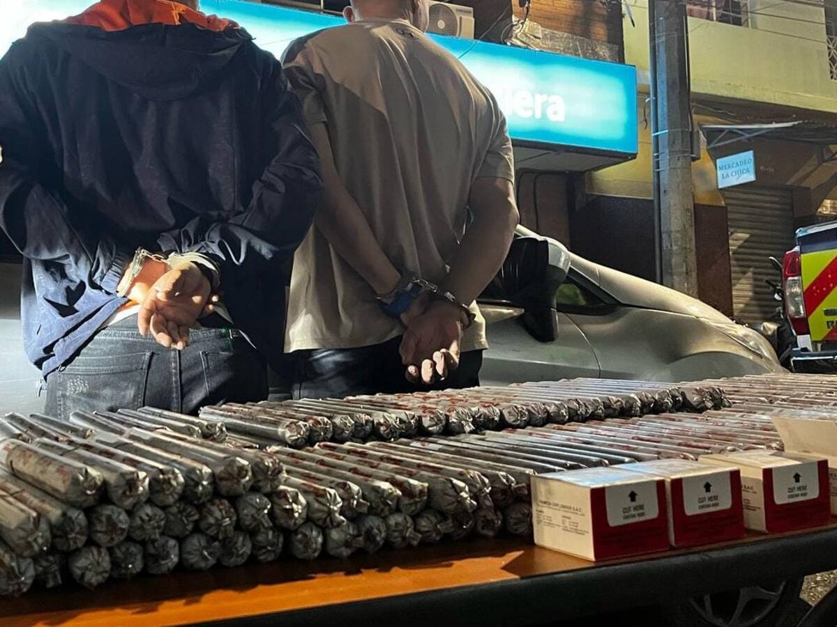 Capturan a dos hombres con material explosivo en el norte del Valle de Aburrá