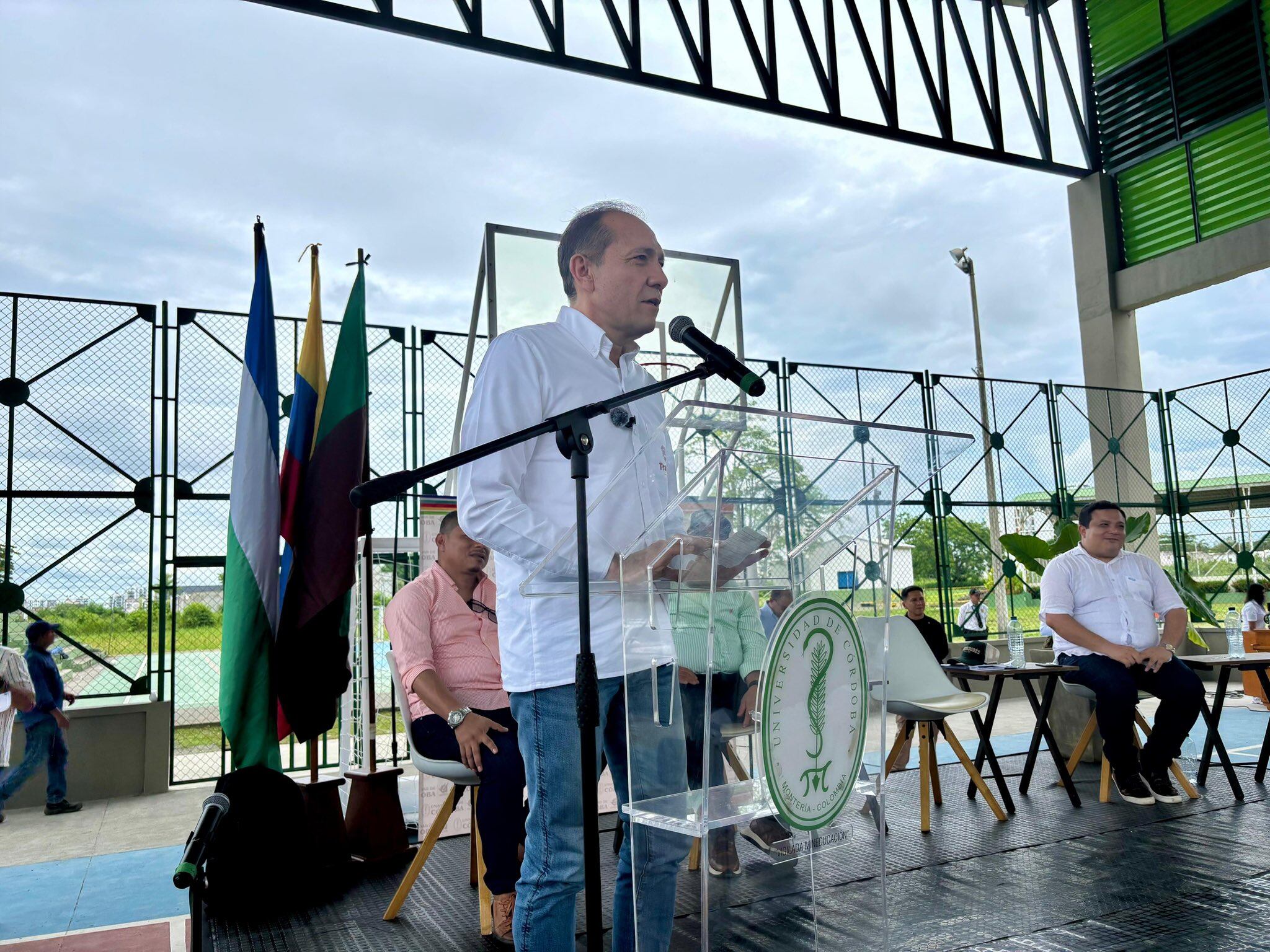 El ministro del Trabajo, Antonio Sanguino, desde la Universidad de Córdoba en Montería.