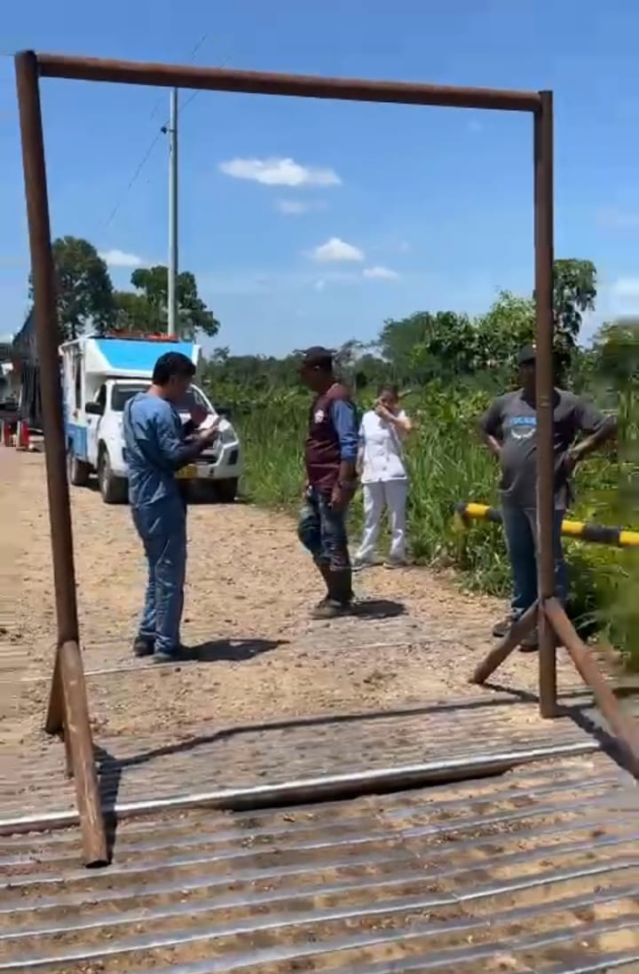 Entrada puente Kilómetro 18, zona rural de Tibú