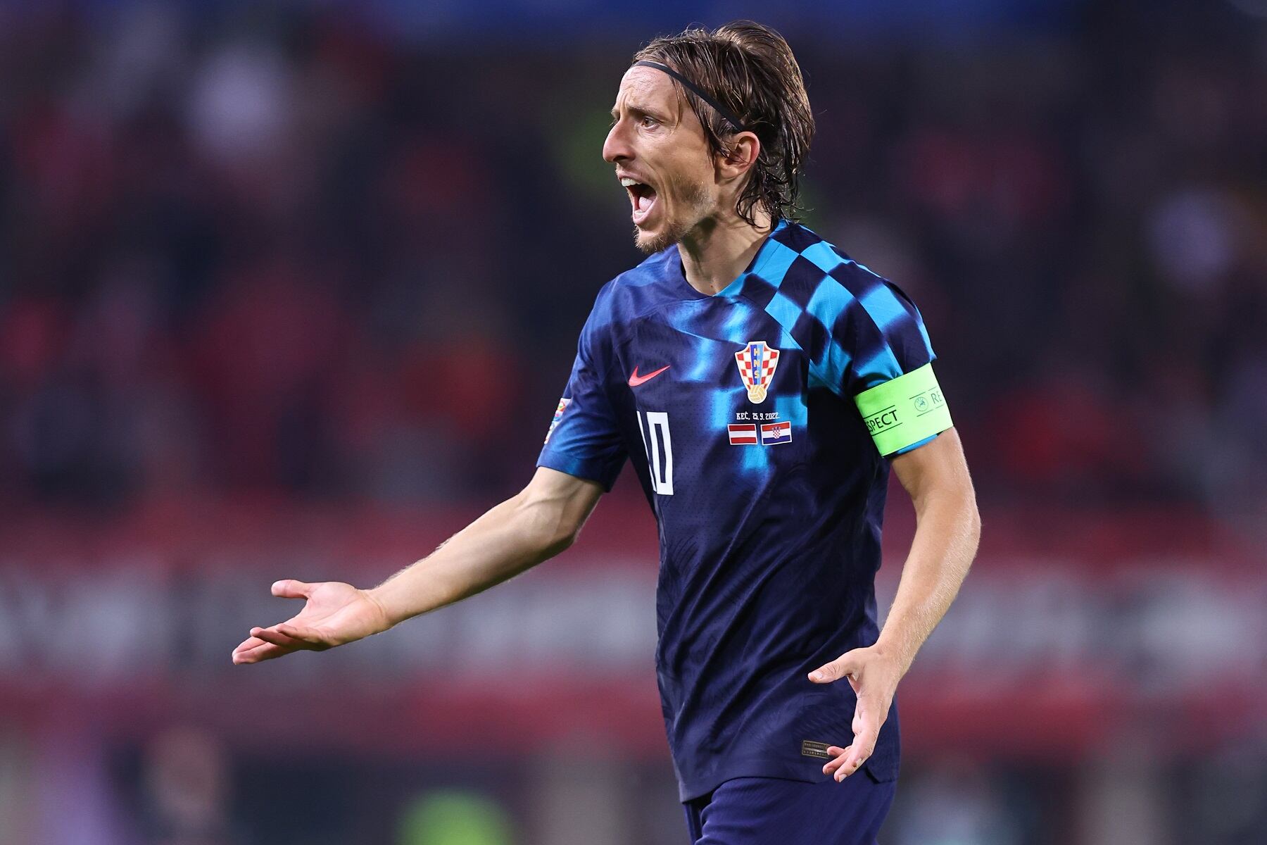 Luka Modric en el partido ante Austria. (Foto por Robbie Jay Barratt - AMA/Getty Images)