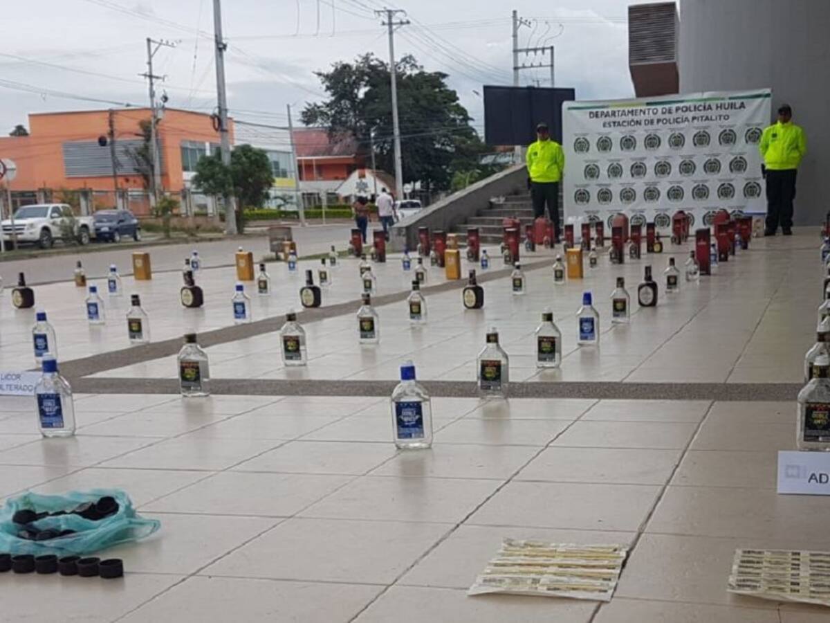 Desmantelada fábrica artesanal de licor en Huila