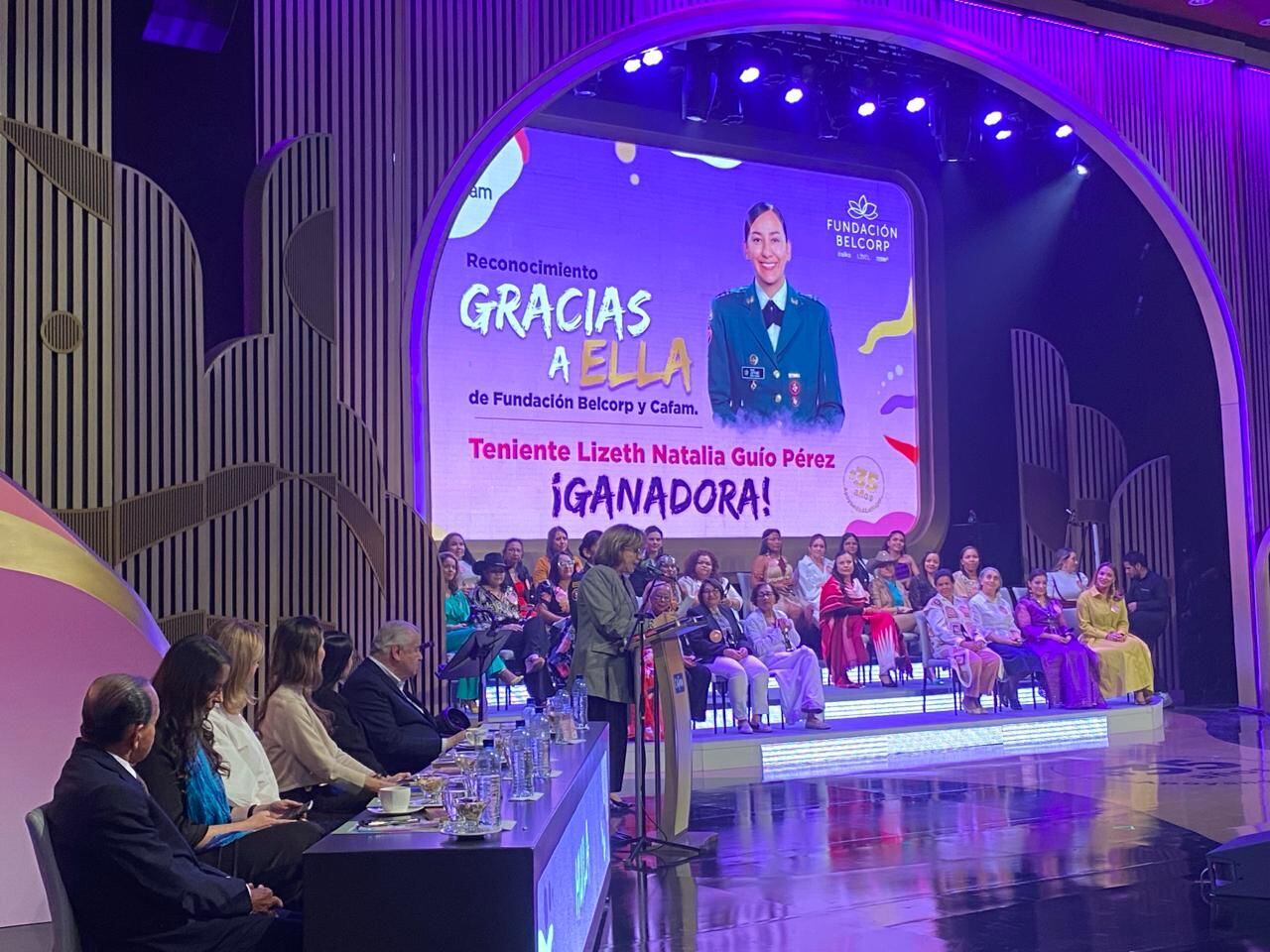 En la versión n.° 35 del Premio Cafam a la Mujer, la teniente Guío se destacó entre las 29 candidatas que hicieron parte de este certamen con su iniciativa denominada Nata Desmina.