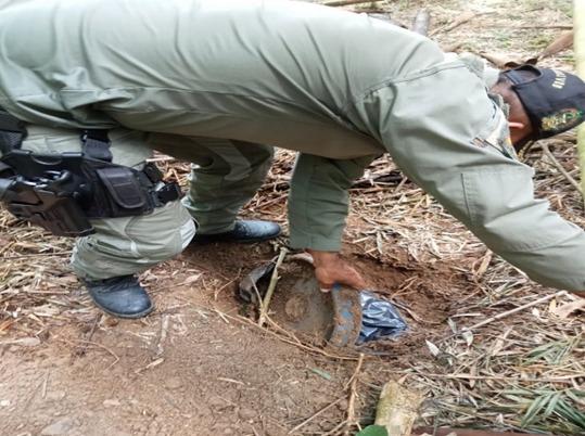 Descubren explosivos de las disidencias Farc enterrados en zona rural de Florida, Valle