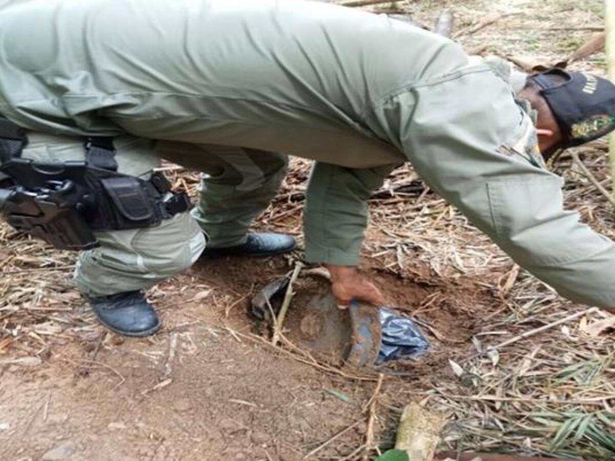 Descubren explosivos de las disidencias Farc enterrados en zona rural de Florida, Valle