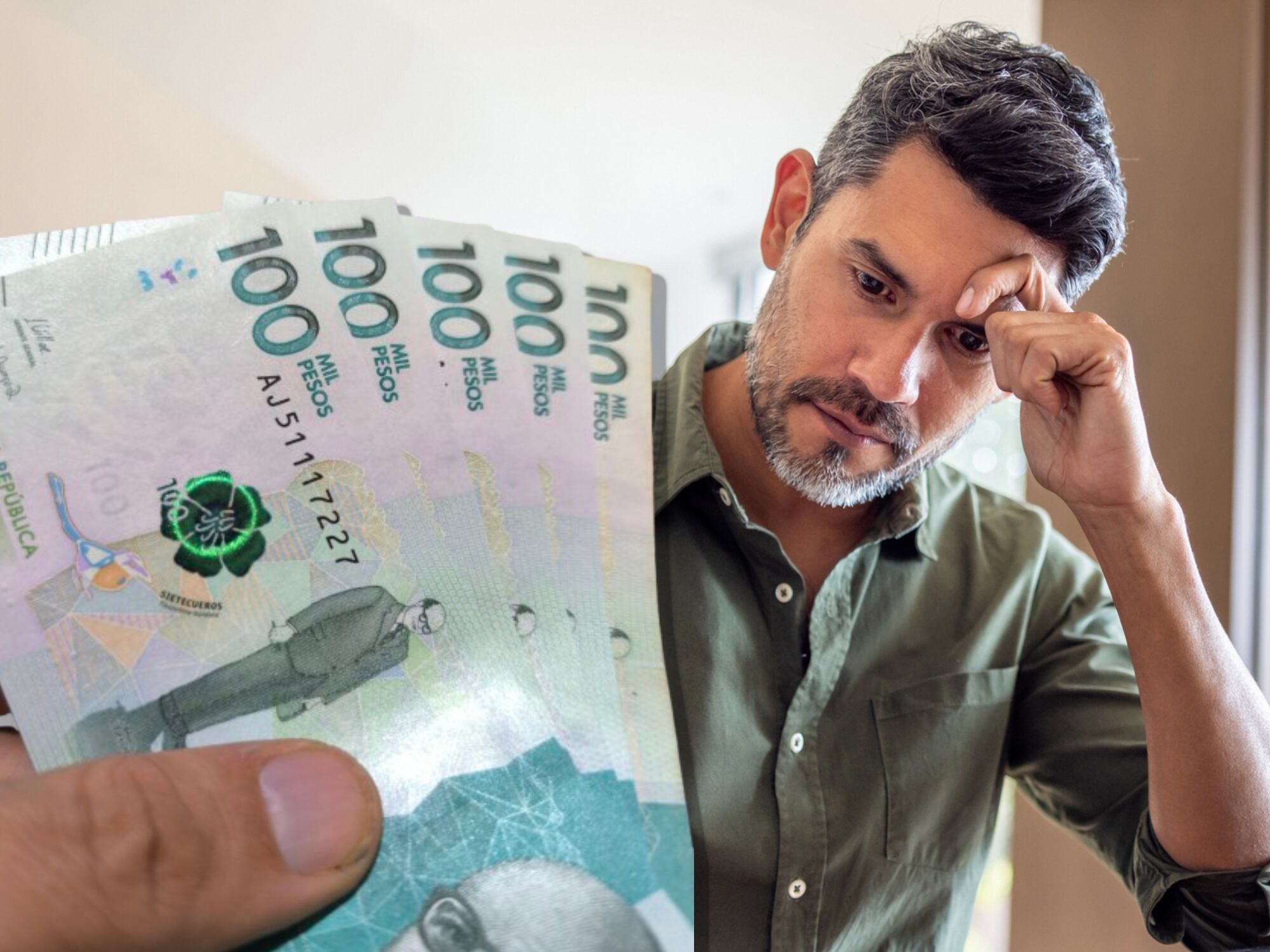 Pesos colombianos e imagen de referencia. Fotos: Getty Images