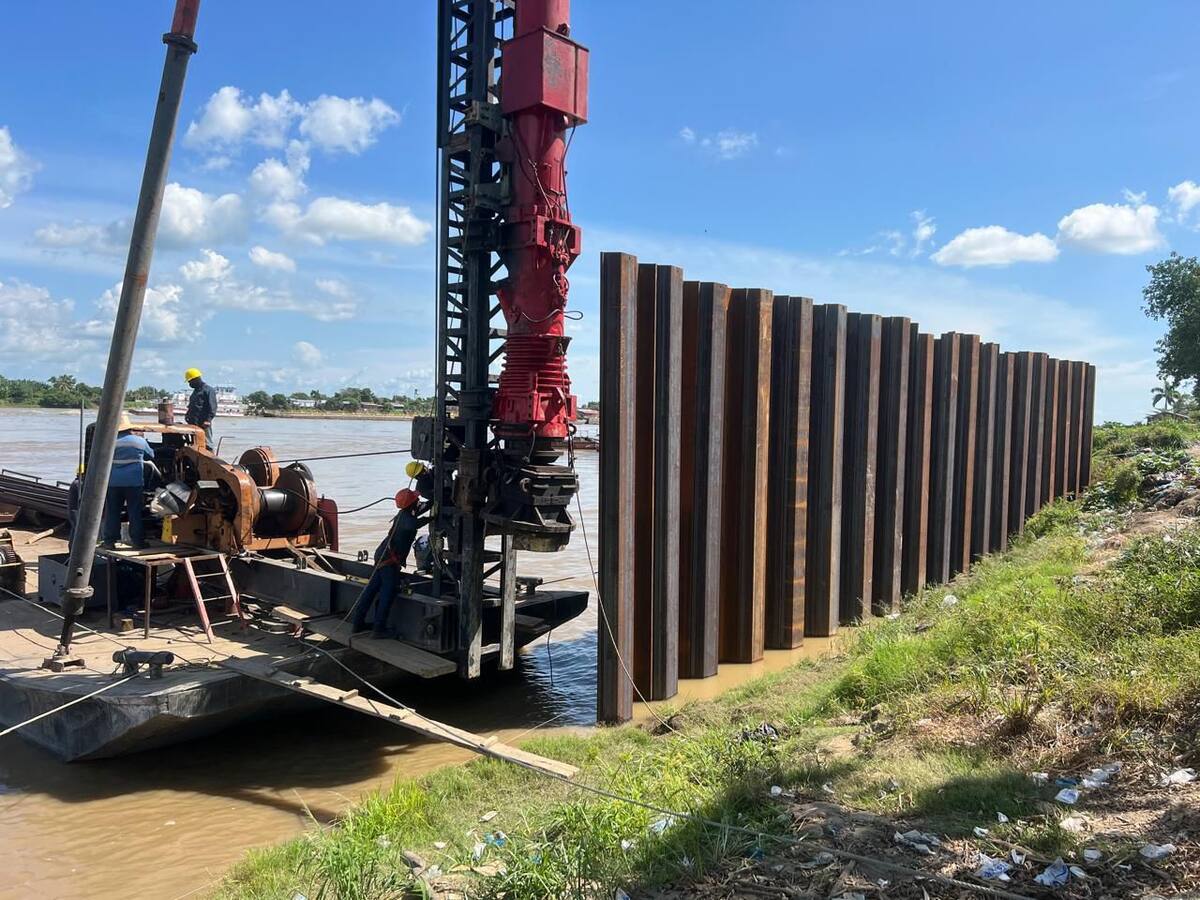 Así avanza la construcción del Gran Malecón del Río en Magangué