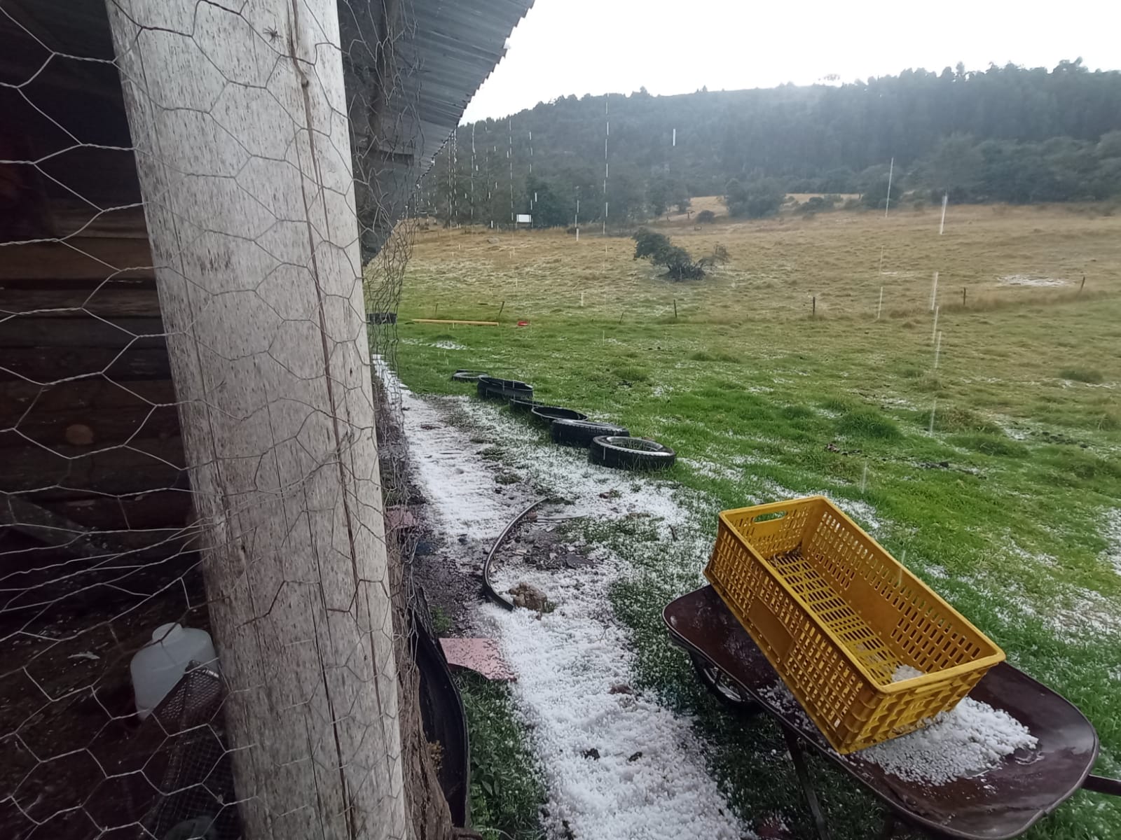 Caída de granizo en Firavitoba / Cortesía: Alcaldía de Firavitoba.