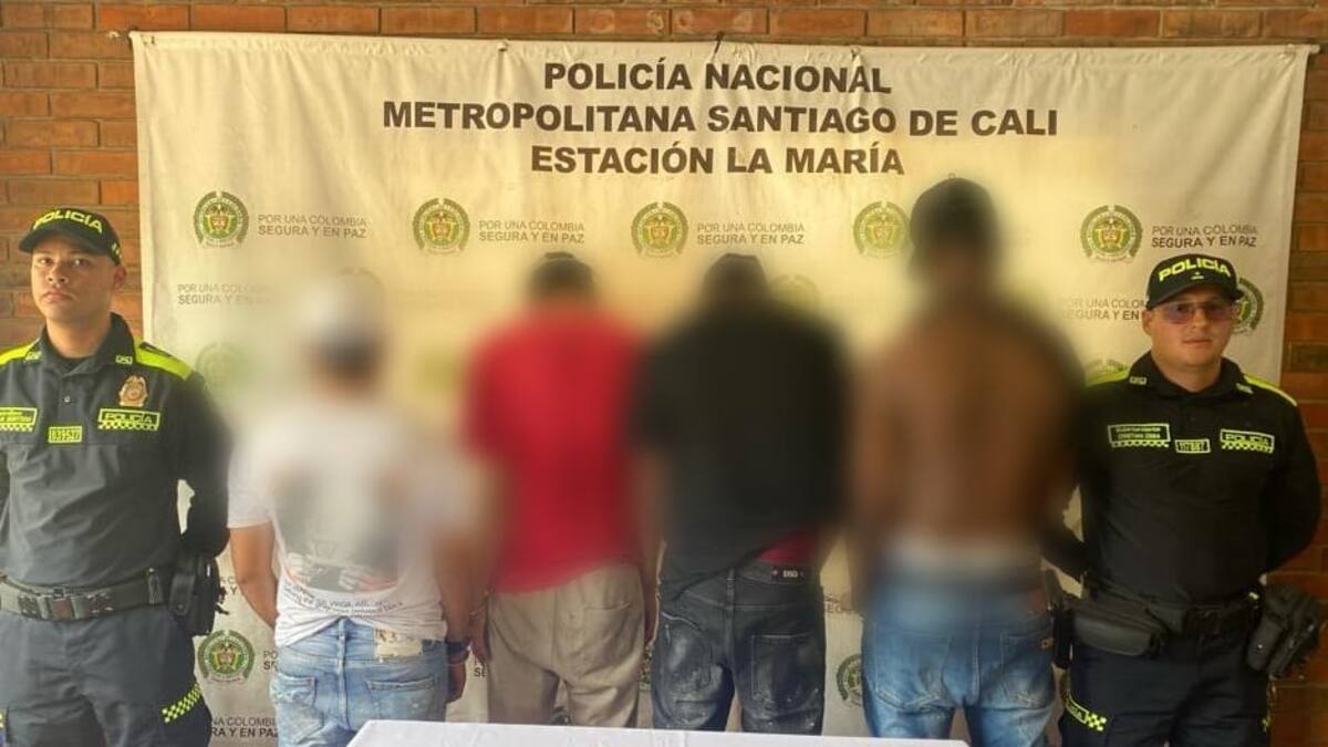 Cali: cuatro delincuentes capturados tras una ola de robos en la vía a Pance