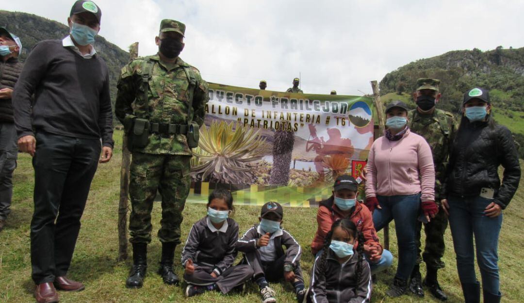 Foto: Siembra de frailejón en el norte del Tolima