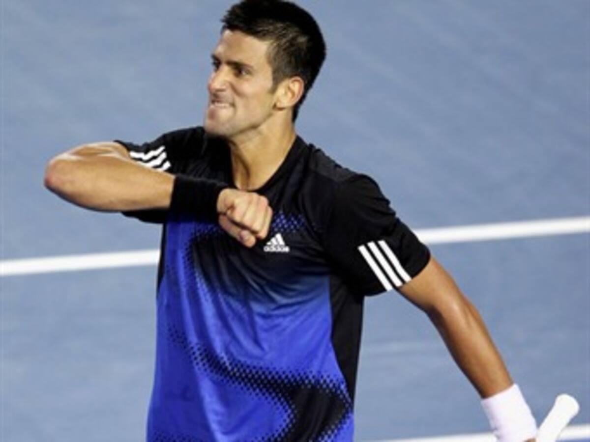 Novak Djokovic triunfó en exhibición en Abu Dabi