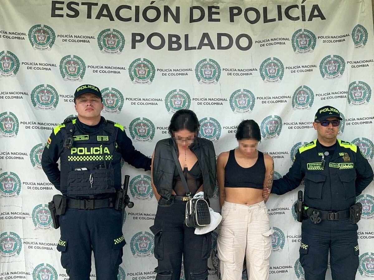 Por drogar y robar a extranjeros, fueron capturadas dos mujeres en Medellín