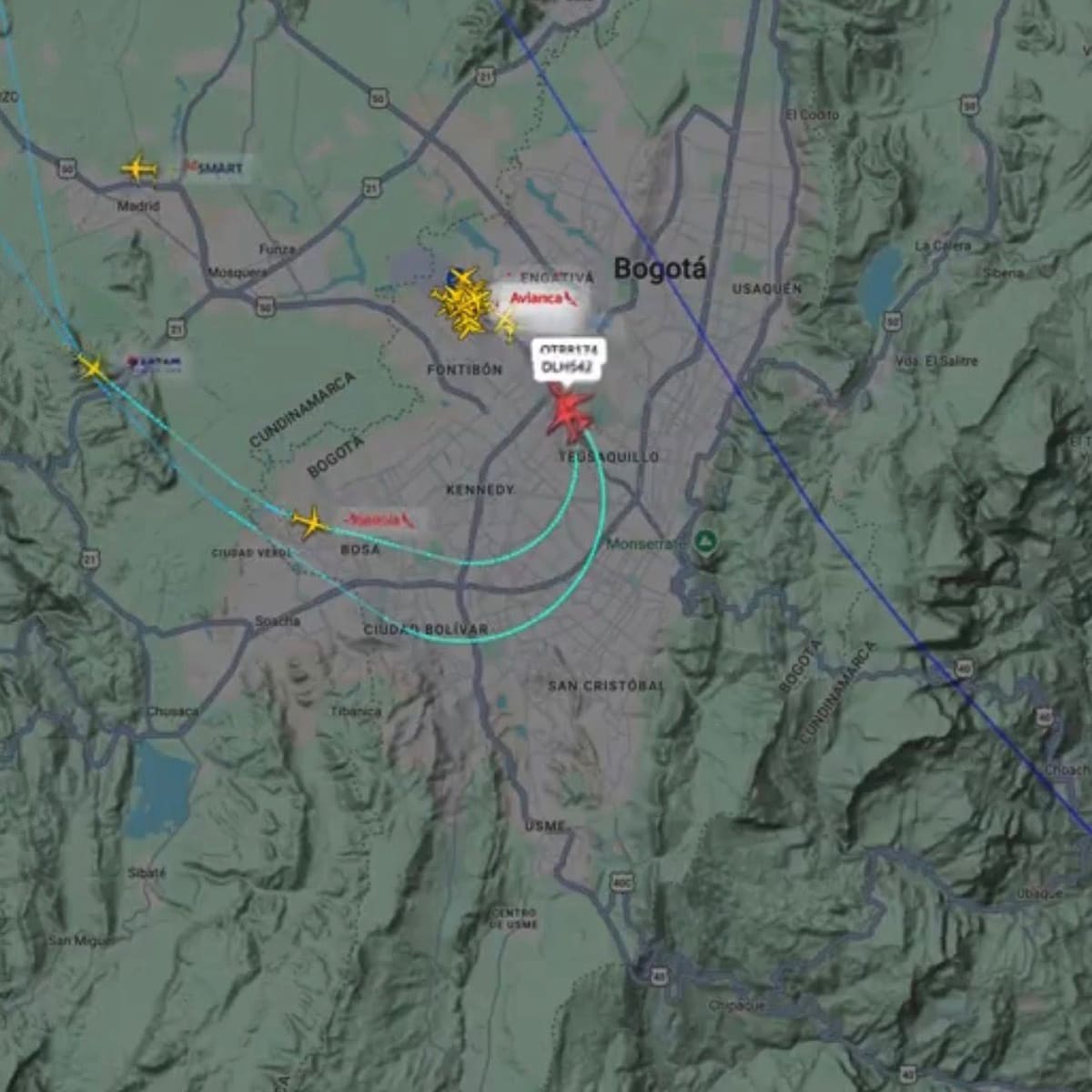 EN VIDEO| Lufthansa abortó aterrizaje en El Dorado: dos vuelos coincidieron en la misma pista