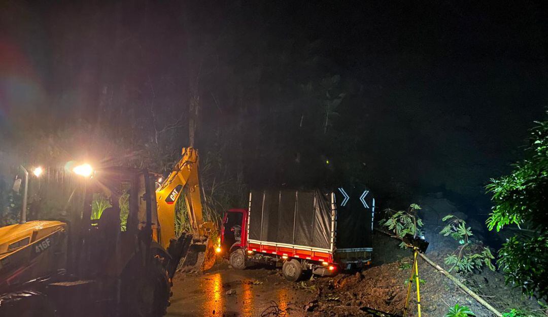 Foto cortesía: Lugar donde se originó el deslizamiento de tierra, en el sector de Buenavista.