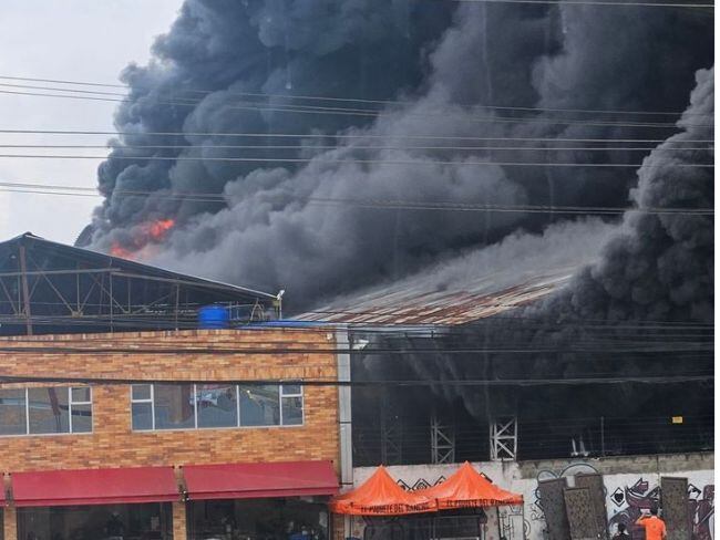 Incendio en Mosquera, Cundinamarca.