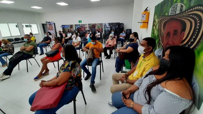 Reunión con los encargados de los puntos de atención de Familias en Acción